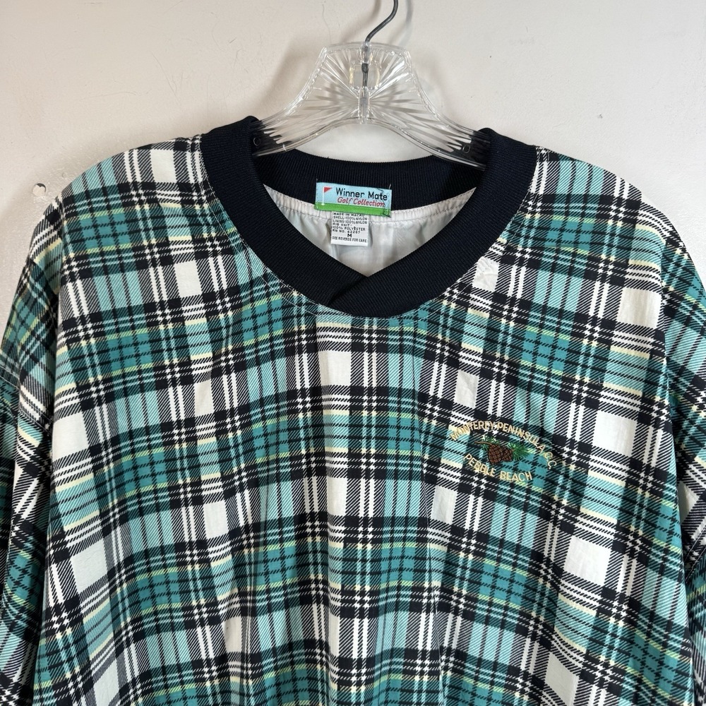 Winner Mate Golf Collection Monterey Peninsula CC Pebble Beach Pullover Plaid M - Picture 4 of 16